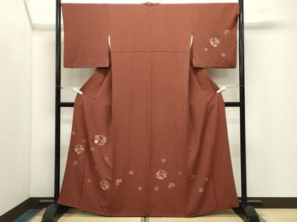 平和屋着物●訪問着　刺繍　宝尽くし花丸文　金彩　正絹　逸品　CABM5538gh
