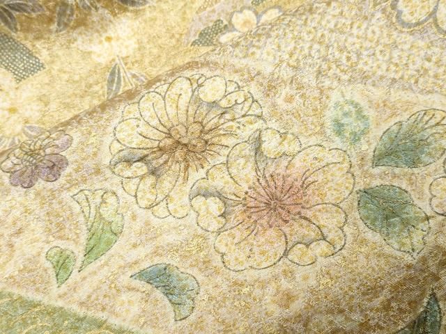 平和屋着物●訪問着　駒刺繍　絞り　辻が花　暈し染め　金彩　銀通し地　ほてい屋扱い　正絹　逸品　CABM5539gh