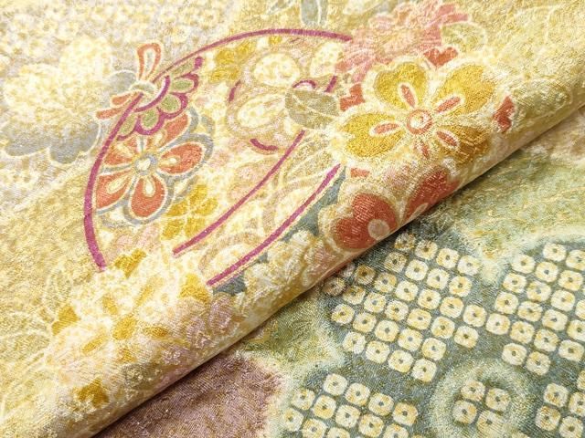 平和屋着物●訪問着　駒刺繍　絞り　辻が花　暈し染め　金彩　銀通し地　ほてい屋扱い　正絹　逸品　CABM5539gh