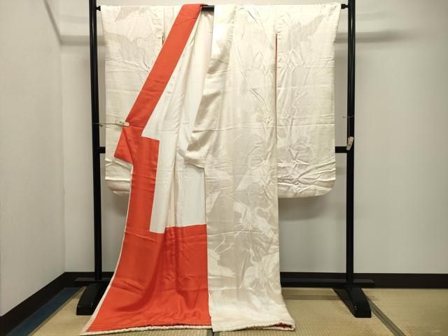 平和屋本店●掛下　打掛　和装　婚礼　花嫁　結婚式　神社挙式　飛鶴地紋　逸品　CABM5547gh