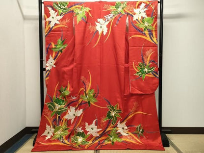 平和屋本店●お引きずり・お引き摺り・引き振袖　和装　結婚式　舞妓　芸妓　芸者　衣装　駒刺繍　カトレア　金彩　逸品　CABM5552gh