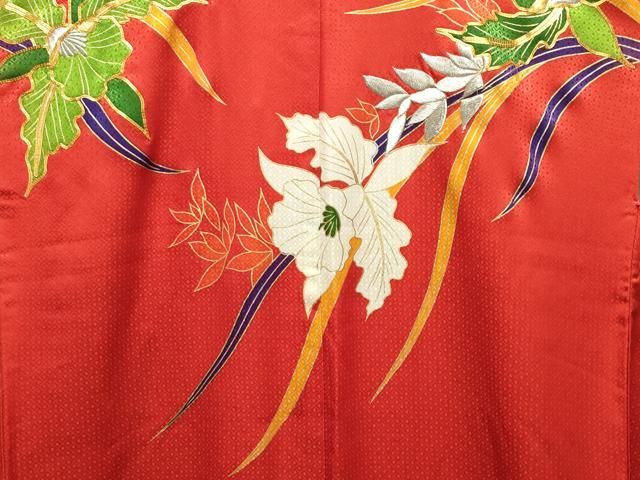 平和屋本店●お引きずり・お引き摺り・引き振袖　和装　結婚式　舞妓　芸妓　芸者　衣装　駒刺繍　カトレア　金彩　逸品　CABM5552gh