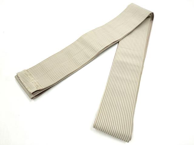平和屋着物●男性　本場筑前博多織　両面　角帯　格子柄　正絹　逸品　CABM6023hy