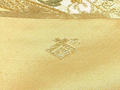 平和屋着物●西陣の名門　本家加納　六通柄袋帯　唐織　正倉院花唐草文　金糸　証紙付き　正絹　逸品　CABM6053hy