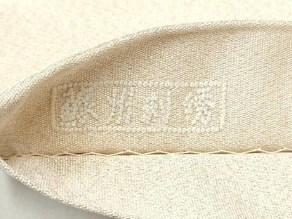 平和屋着物●中国人間国宝　将雪英　太鼓柄袋帯　総刺繍　蘇州刺繍　綴れ　几帳草花文　金糸　正絹　逸品　CABM6077hy