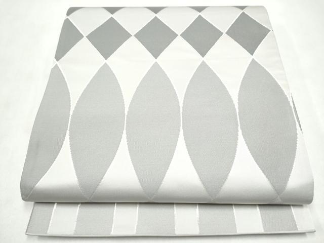 平和屋着物●世界的人形師　辻村寿三郎　ジュサブロー　全通柄袋帯　幾何学文様　正絹　逸品　CABM6078hy