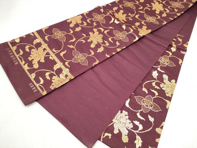 平和屋着物●龍村晋謹製　六通柄袋帯　上代裂富寶金襴　正絹　逸品　CABM6080hy