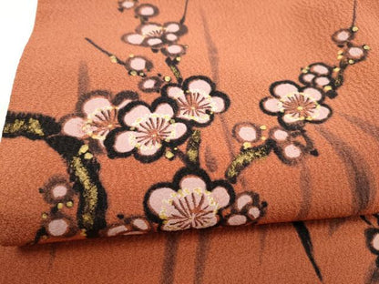 平和屋着物●京友禅作家　山科春宣　九寸名古屋帯　手描き　笹梅文　正絹　逸品　CABM6095hy