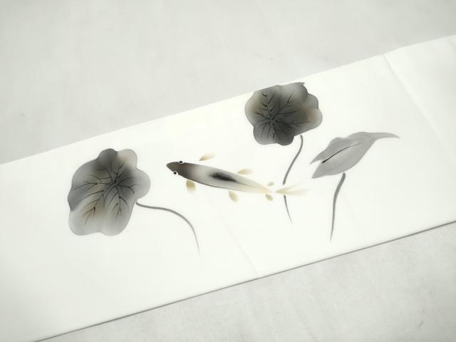 平和屋着物●九寸名古屋帯　手描き　魚　CABM6102hy