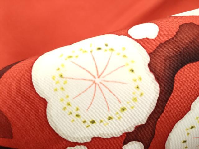 平和屋着物●塩瀬　九寸名古屋帯　枝梅文　正絹　逸品　CABM6113hy