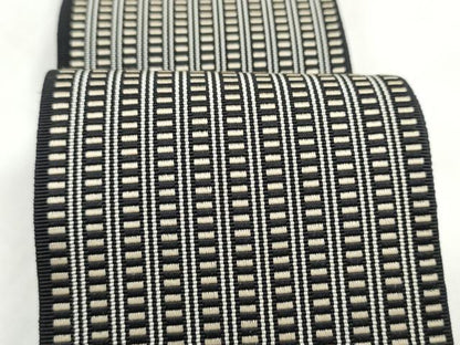平和屋着物●男性　本場筑前博多織　角帯　間道　証紙付き　正絹　逸品　CABM6151hy