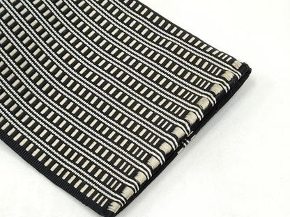 平和屋着物●男性　本場筑前博多織　角帯　間道　証紙付き　正絹　逸品　CABM6151hy