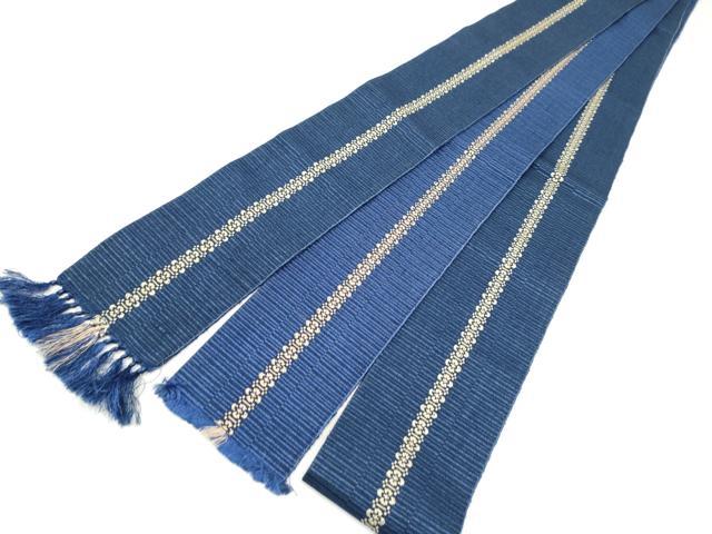 平和屋着物●男性　本場筑前博多織　両面　角帯　花間道　正絹　逸品　CABM6158hy