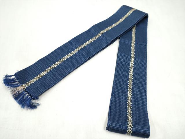 平和屋着物●男性　本場筑前博多織　両面　角帯　花間道　正絹　逸品　CABM6158hy
