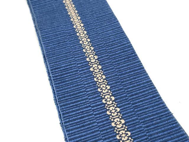 平和屋着物●男性　本場筑前博多織　両面　角帯　花間道　正絹　逸品　CABM6158hy
