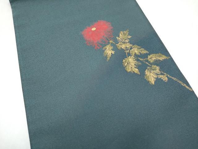平和屋着物●太鼓柄袋帯　枝菊文　正絹　逸品　CABM6199hy
