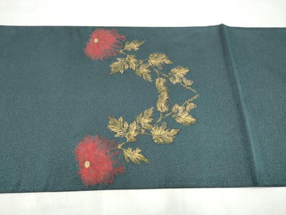 平和屋着物●太鼓柄袋帯　枝菊文　正絹　逸品　CABM6199hy