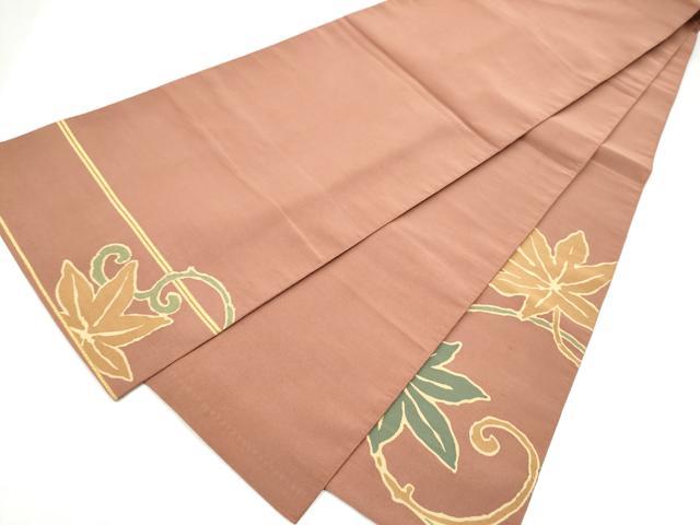 平和屋着物●爪搔き本綴れ　太鼓柄袋帯　唐草文　正絹　逸品　CABM6202hy