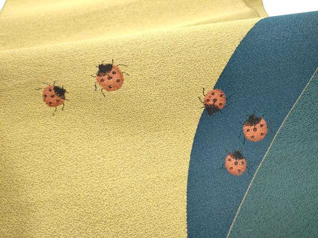 平和屋着物●太鼓柄袋帯　てんとう虫　正絹　逸品　CABM6209hy