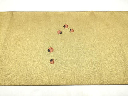 平和屋着物●太鼓柄袋帯　てんとう虫　正絹　逸品　CABM6209hy