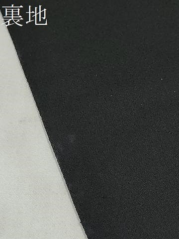 平和屋着物●六通柄袋帯　鴛鴦花文　黒地　金銀糸　正絹　逸品　CABM6220hy
