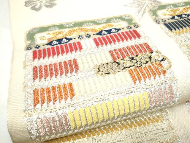平和屋着物●六通柄　本袋帯　龍村平蔵柄　威毛錦　正絹　逸品　CABM6240hy
