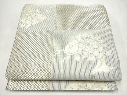 平和屋着物●全通柄袋帯　荒磯　金糸　正絹　逸品　CABM6304hy
