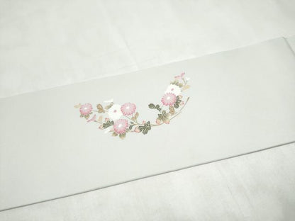 平和屋着物●塩瀬　九寸名古屋帯　友禅　童子遊び　正絹　逸品　CABM6354hy