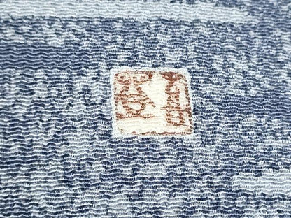 平和屋着物●人間国宝・羽田登喜男　九寸名古屋帯　鴛鴦文　金銀糸　正絹　逸品　CABM6389hy