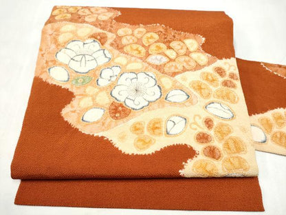 平和屋着物●九寸名古屋帯　辻が花　鬼しぼ縮緬　正絹　逸品　CABM6395hy