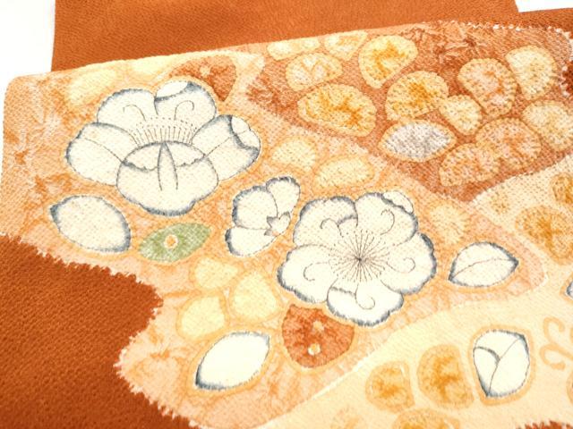 平和屋着物●九寸名古屋帯　辻が花　鬼しぼ縮緬　正絹　逸品　CABM6395hy