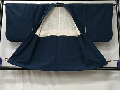 平和屋着物＃本塩沢　羽織　霞文　正絹　逸品　CABM6416ua