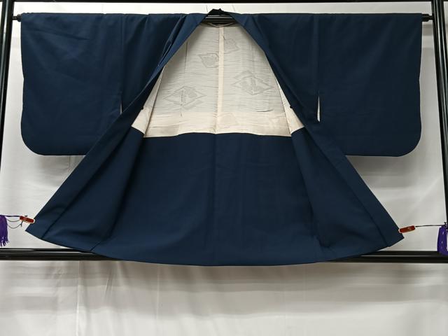 平和屋着物＃本塩沢　羽織　霞文　正絹　逸品　CABM6416ua
