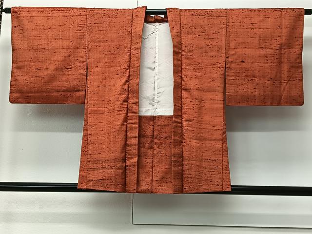 平和屋着物＃羽織　紬地　霞文　正絹　逸品　CABM6420ua