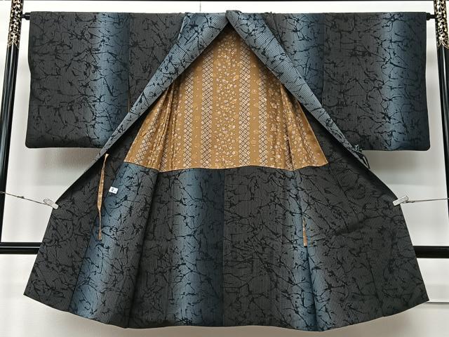 平和屋着物＃道中着　霞文　暈し染め　正絹　逸品　CABM6429ua
