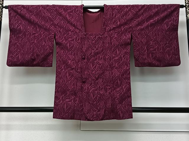 平和屋着物＃道行コート　輪奈織　葉尽くし　正絹　逸品　CABM6435ua