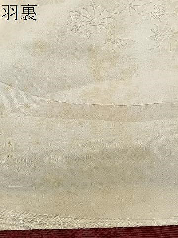 平和屋着物＃道行コート　輪奈ビロード　流水草花文　正絹　逸品　CABM6436ua