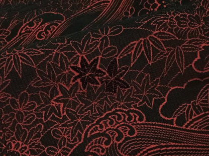 平和屋着物＃道行コート　輪奈ビロード　立波草花文　正絹　逸品　CABM6437ua