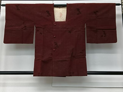 平和屋着物＃道行コート　輪奈ビロード　花尽くし　正絹　逸品　CABM6438ua