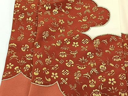 平和屋着物＃羽織　雲取り宝尽くし　金彩　正絹　逸品　未使用　CABM6445ua