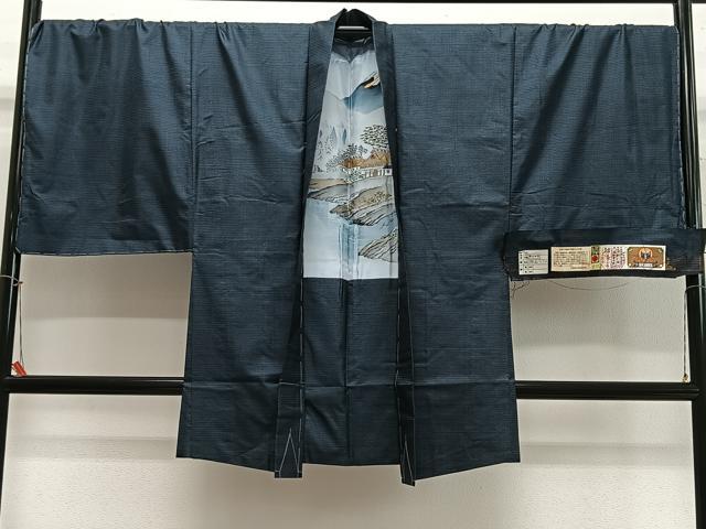平和屋着物＃男性　長羽織　本場大島紬　100亀甲　総詰め　植田栄二作　証紙付き　キングサイズ　正絹　逸品　未使用　CABM6518ua