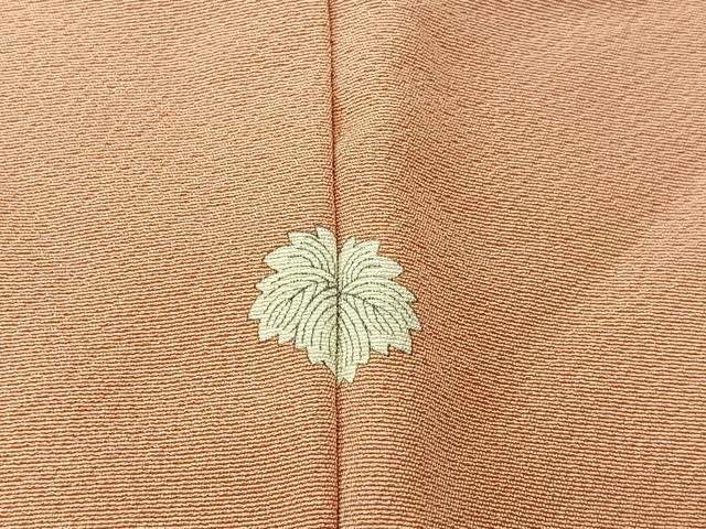 平和屋着物■上質な色無地　洒落柿色　正絹　逸品　CABM6581ua