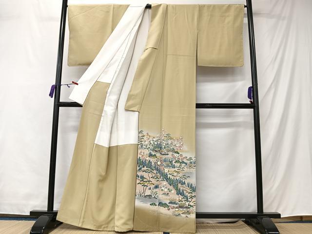 平和屋着物■色留訪問着　風景文　暈し染め　金彩　正絹　逸品　未使用　CABM6586ua