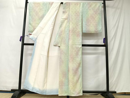平和屋着物■上質な小紋　総絞り　霞文　暈し染め　正絹　逸品　CABM6588ua