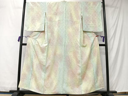 平和屋着物■上質な小紋　総絞り　霞文　暈し染め　正絹　逸品　CABM6588ua