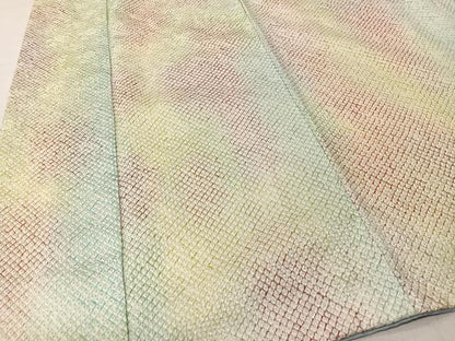 平和屋着物■上質な小紋　総絞り　霞文　暈し染め　正絹　逸品　CABM6588ua