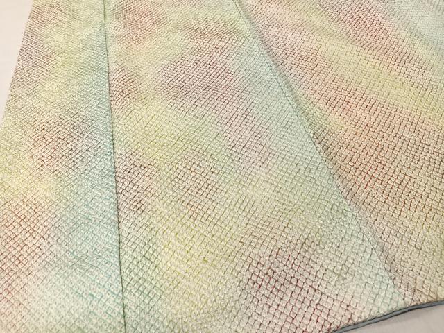 平和屋着物■上質な小紋　総絞り　霞文　暈し染め　正絹　逸品　CABM6588ua