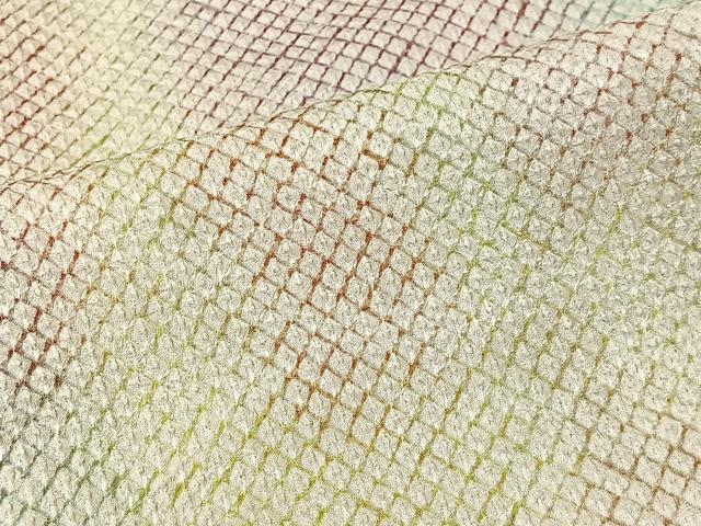 平和屋着物■上質な小紋　総絞り　霞文　暈し染め　正絹　逸品　CABM6588ua