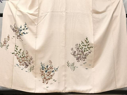 平和屋着物■訪問着　刺繍　草花文　大丸扱い　正絹　逸品　CABM6589ua