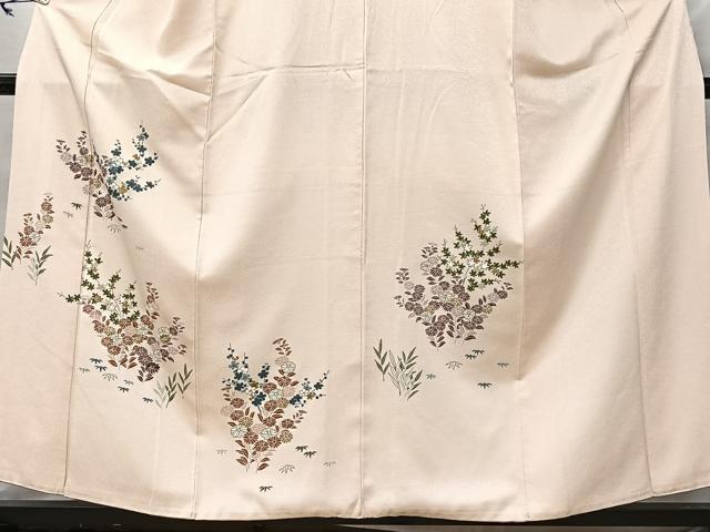 平和屋着物■訪問着　刺繍　草花文　大丸扱い　正絹　逸品　CABM6589ua